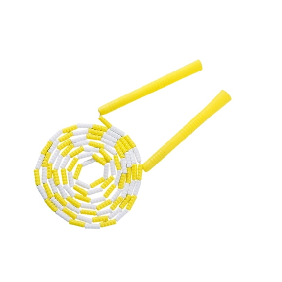 Adjustable Beaded Jump Rope for with Grips, Cord for Indoor Outdoor Fitness Training