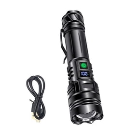 Adjustable Beam Flashlight with Digital Charging Display Small Aluminum Adjustable Lighting Modes for Emergencies Use