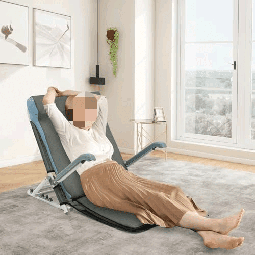 Adjustable Bed Backrest, 5 Positions (20~75) Adjustable Lifting Bed Backrest, Foldable Beach Chair Reading BackRest with Armrest, Sponge Cushion & Head Pillow$$Bedding