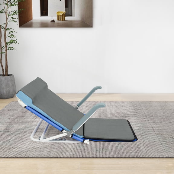 Adjustable Bed Backrest, Portable Folding Backrest, Lifting Bed Backrest(Blue+Grey)