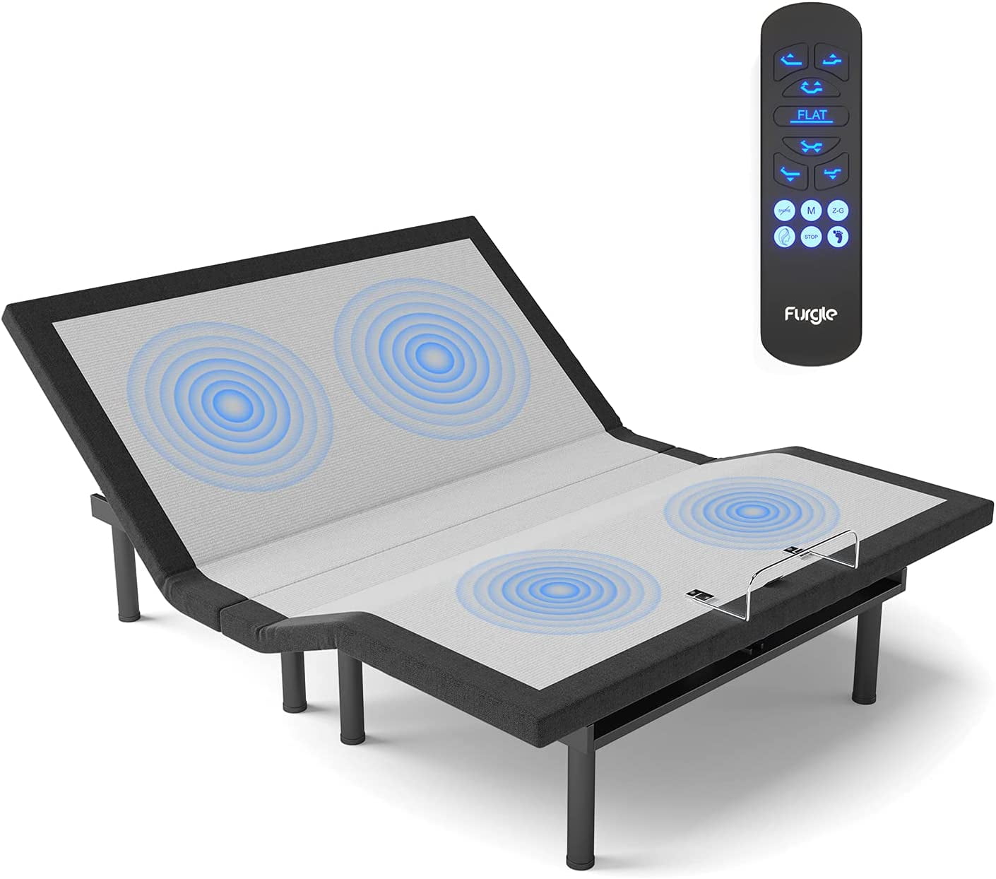 Adjustable Bed Base Frame Ergonomic Adjustable Bed Base Double Motor Bed Frame with Massage 2