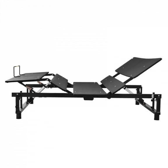 Adjustable Bed Base Frame Queen Bed Frame with Head and Foot Incline Wireless Remote Zero Gravity Quiet Motor Black Queen