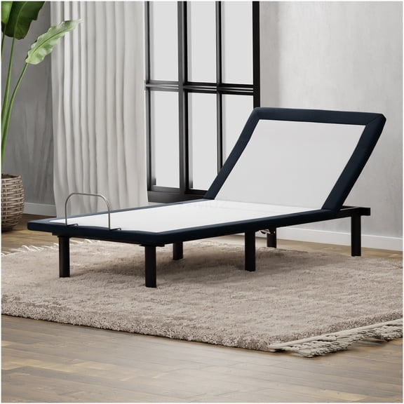 Adjustable Bed Base Frame with Remote, Twin XL, Grey Metal Frame, Zero Gravity, Anti-Snore, TV Viewing, Reading Positions