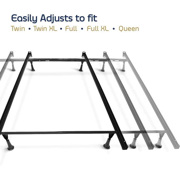 Adjustable Bed Base - Heavy Duty Steel Frame Expands Twin Full Queen with Headboard