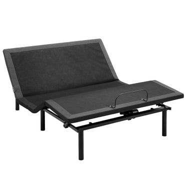 Adjustable Bed Base, Wireless Remote, Three Leg Heights, And USB Ports-Ergonomic, Queen/Twin XL Black, Quiet Motor, Zero Gravity Bed for Deep Sleep