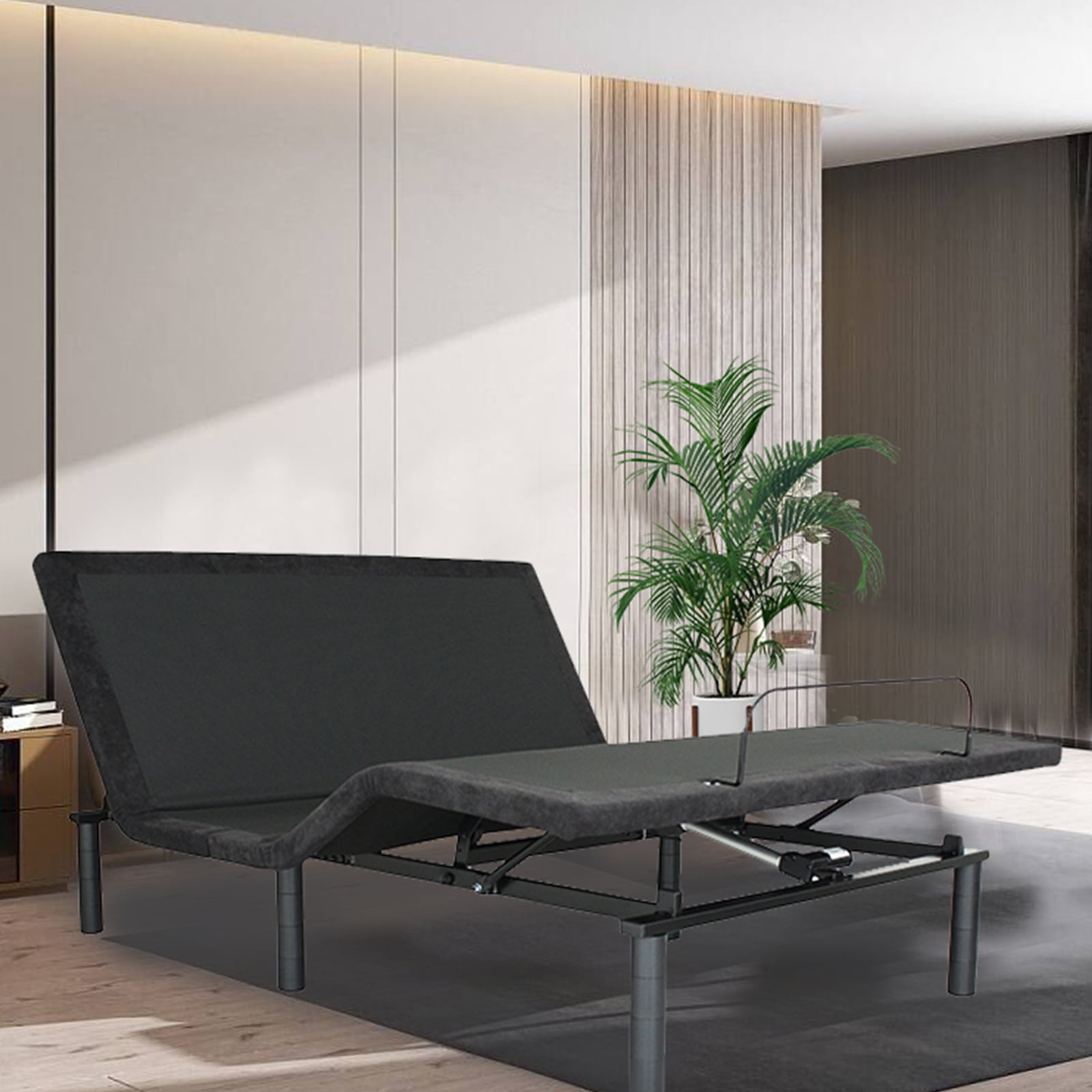 Adjustable Bed Base With 2 USB Charge Ports, Bedside Lamp Bed Frame, 0