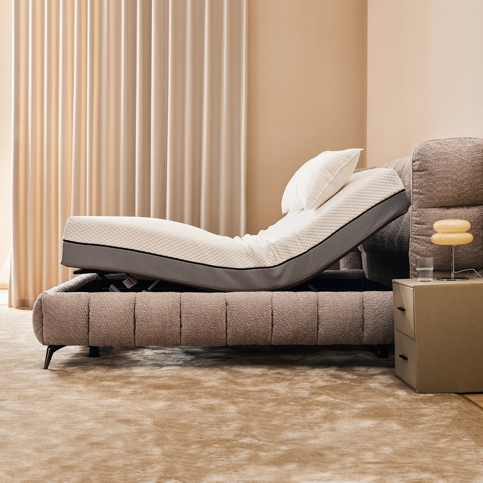 Adjustable Bed Base With Wireless Remote Control, 750 Lbs Capacity