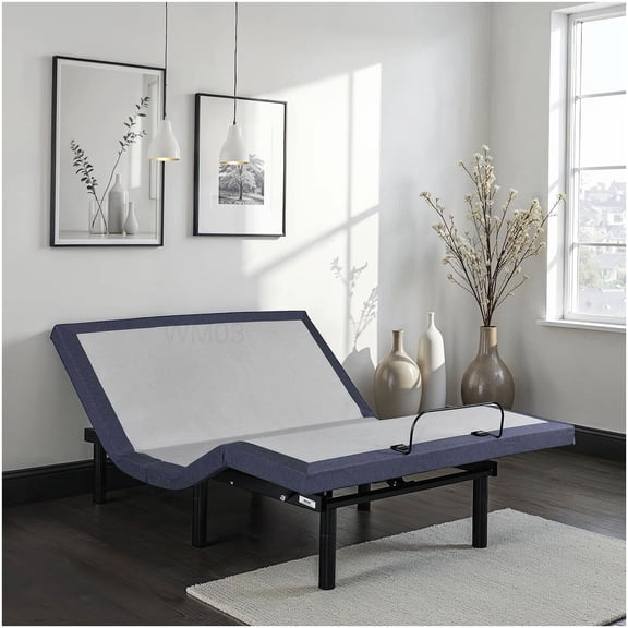 Adjustable Bed Base with Massage for Twin XL, Zero Gravity Position, USB Ports, 850 lbs Support, LED Light, Folding Design