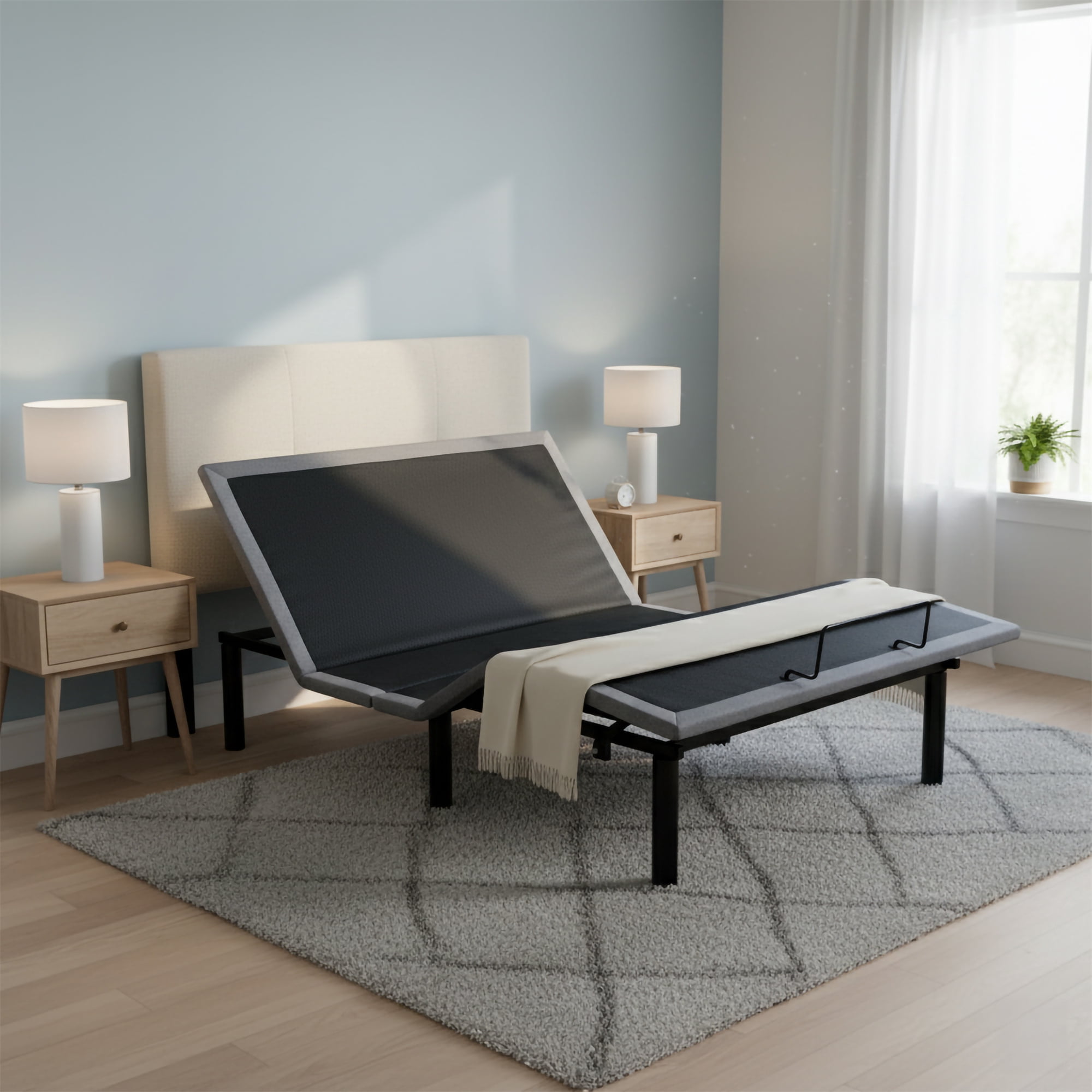 Adjustable Bed Base with Remote Head and Foot Adjustment - Queen