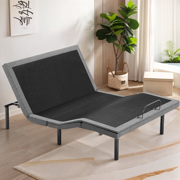 Adjustable Bed Frame Base Zero Gravity, Easy Tool-Free Assembly, Adjustable Head And Foot Incline, Wireless Remote Electric Bed Frame, Twin-XL