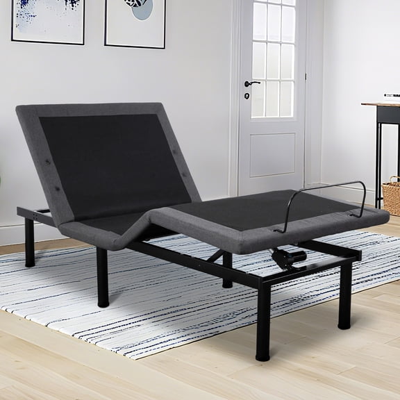 Adjustable Bed Frame, Electric Bed Frame for Adjustable Base with Wireless Remote and 2 USB Ports, Reclining Bed Frame with Massage, Up to 800LBS