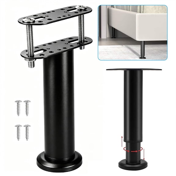 Adjustable Bed Frame Legs, EEEkit 7-12'' Metal Bed Support Legs 330 lbs Load Capacity for Sofa Cabinet Couch Dresser