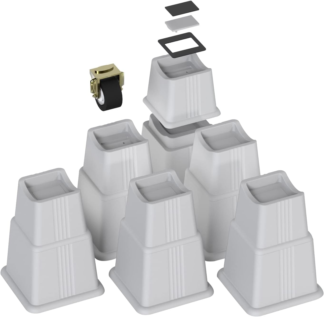 Adjustable Bed Furniture Risers Elevation in Heights 3