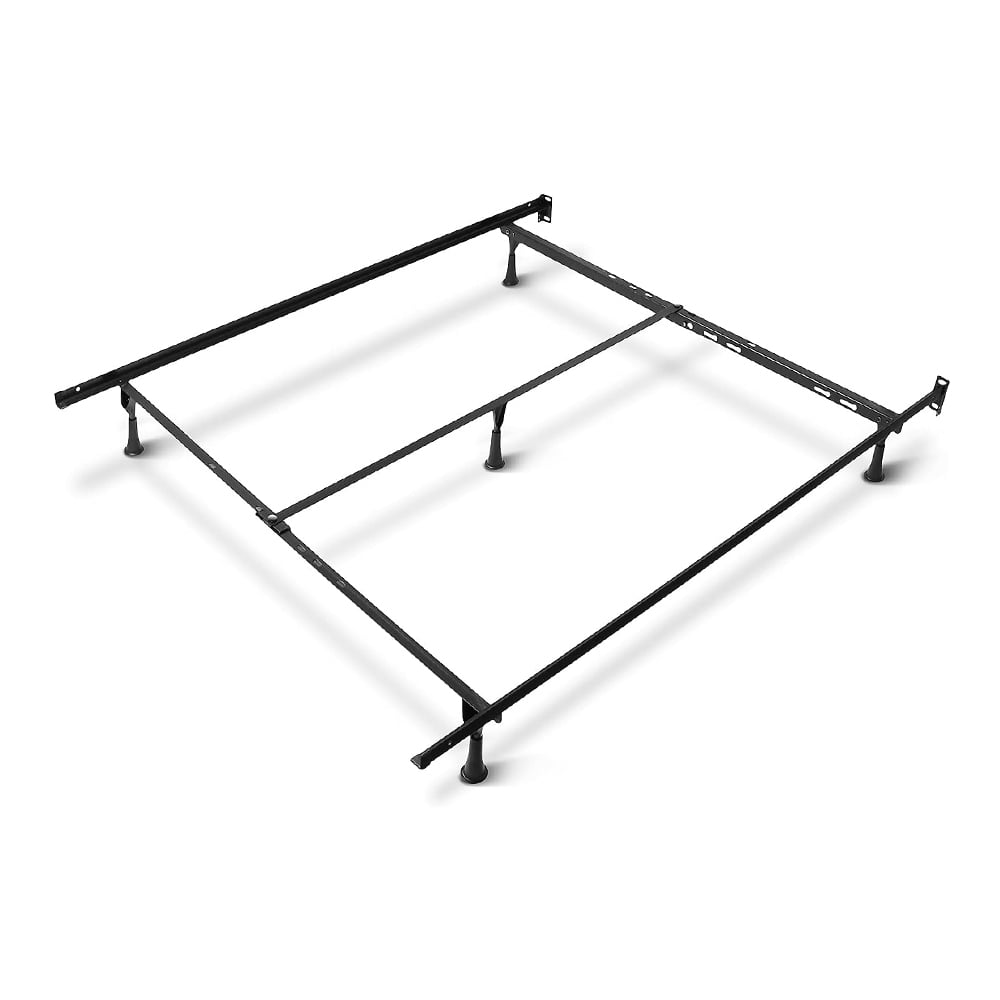 Adjustable Bed Rails - Metal Adjustable Bed Frame with Bed Center Support Leg - 5.25” H Low Bed ...