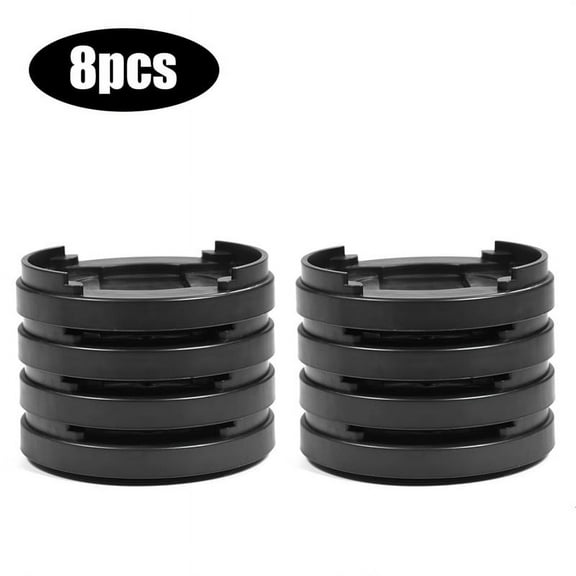 Adjustable Bed Riser or Furniture Lift Non-Slip Table Riser Height Improvement 8 Pack Black Round Shape