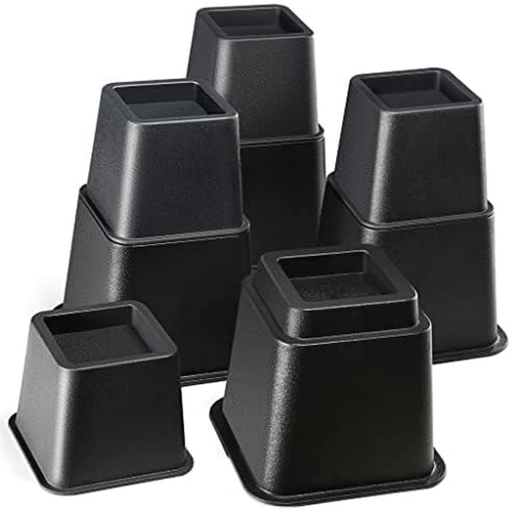 Adjustable Bed Risers - Elevation in 3, 5 or 8 Inch - Heavy Duty ...