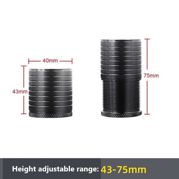 Adjustable Bed Risers For Furniture,Aluminum Alloy With Silicone Anti-vibration Legs, Height Increaser Base For Bed, Cabinet(Black 43mm)