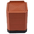 thumbnail image 1 of Adjustable Bed Risers,Square Heavy-Duty Furniture Risers,3.35 Inch Stackable Furniture Risers Supports,Furniture Lifters for Under-Bed Storage, College Dorms, Sofas, Table and Couch,Brown 3 Layer, 1 of 3