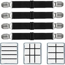 Adjustable Bed Sheet Clips,Sheet Fasteners Holder Straps and Suspender,Gripper,Extend from 21" to 80" Long Style Elastic Fasteners Bands Heavy Duty Suit for Mattress, Sofa, Couch,Recliner and More