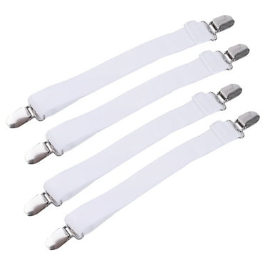 Adjustable Bed Sheet Fasteners x4 - Elastic Grippers for Fitted Sheets
