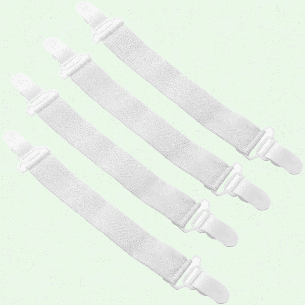Adjustable Bed Sheet Straps, 4 pcs Elastic Mattress Grippers, Clever