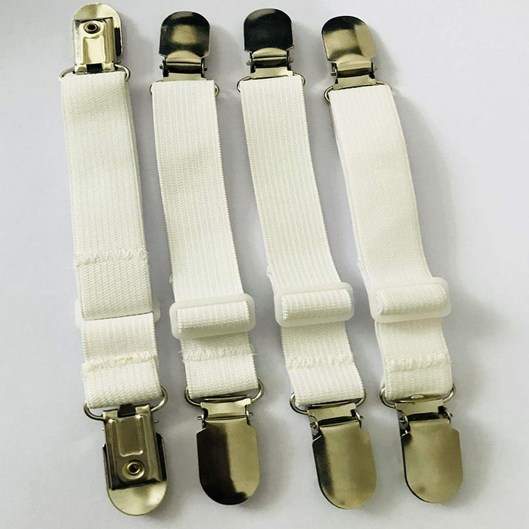 Bed Sheet Band Straps Suspenders 4 pcs Fitted Bed Sheet Corner Holder  Elastic Straps
