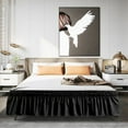 thumbnail image 1 of Adjustable Bed Skirt with Elastic Band, 14 Inch Drop Dust Ruffle for Twin Full Queen King, Easy Fit Wrap Around Bedskirt for Box Spring, Wrinkle Resistant Bed Frame Cover for Bedroom Hotel Decor, 1 of 5