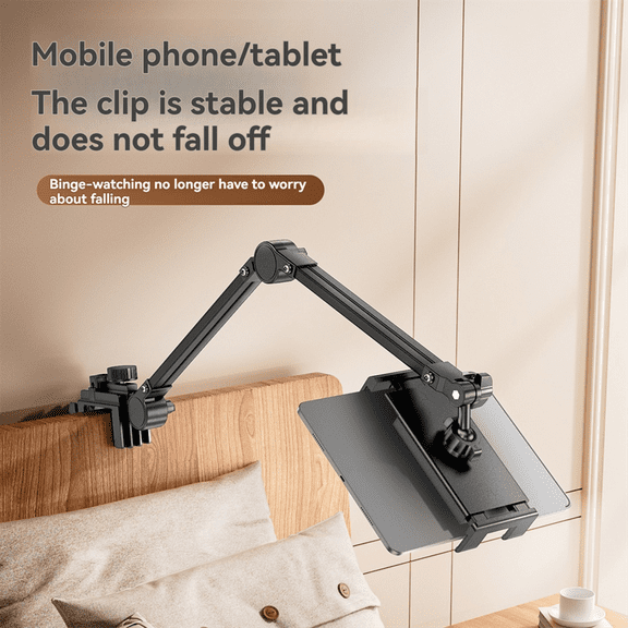 Adjustable Bed Tablet Holder Rotatable Long Arm Metal Desktop Tablet Bracket Mounts Clamp for 4.7-10.2inch for Tablet