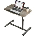 thumbnail image 1 of Adjustable Bedside Laptop Desk with Mouse Pad on Wheels, Adjustable Overbed Table,Rolling Computer Stand,Hospital and Home Use- Oak Grey, 1 of 16
