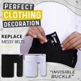 thumbnail image 1 of Adjustable Belt Buckle under $5! Xqxayjr Folding Belt Buckle Adjuster, Multifunctional Pants Size Clip, No Hole Belt Tightener for Waist, Invisible Pant Button for Men Women, 1 of 9