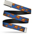 thumbnail image 1 of Adjustable Belt, Clamp Buckle, Cut-to-Fit, Super Shield Diagonal Royal Blue Red, 1 of 3