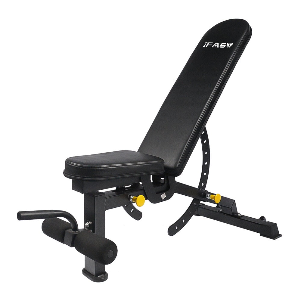 Adjustable Bench, Adjustable Strength Training Bench Press Home Full Body Workout Foldable Weight Benches Gym Multi-functional Fitness Dumbbell Chair, Black Weight Bench,Steel Flat Bench