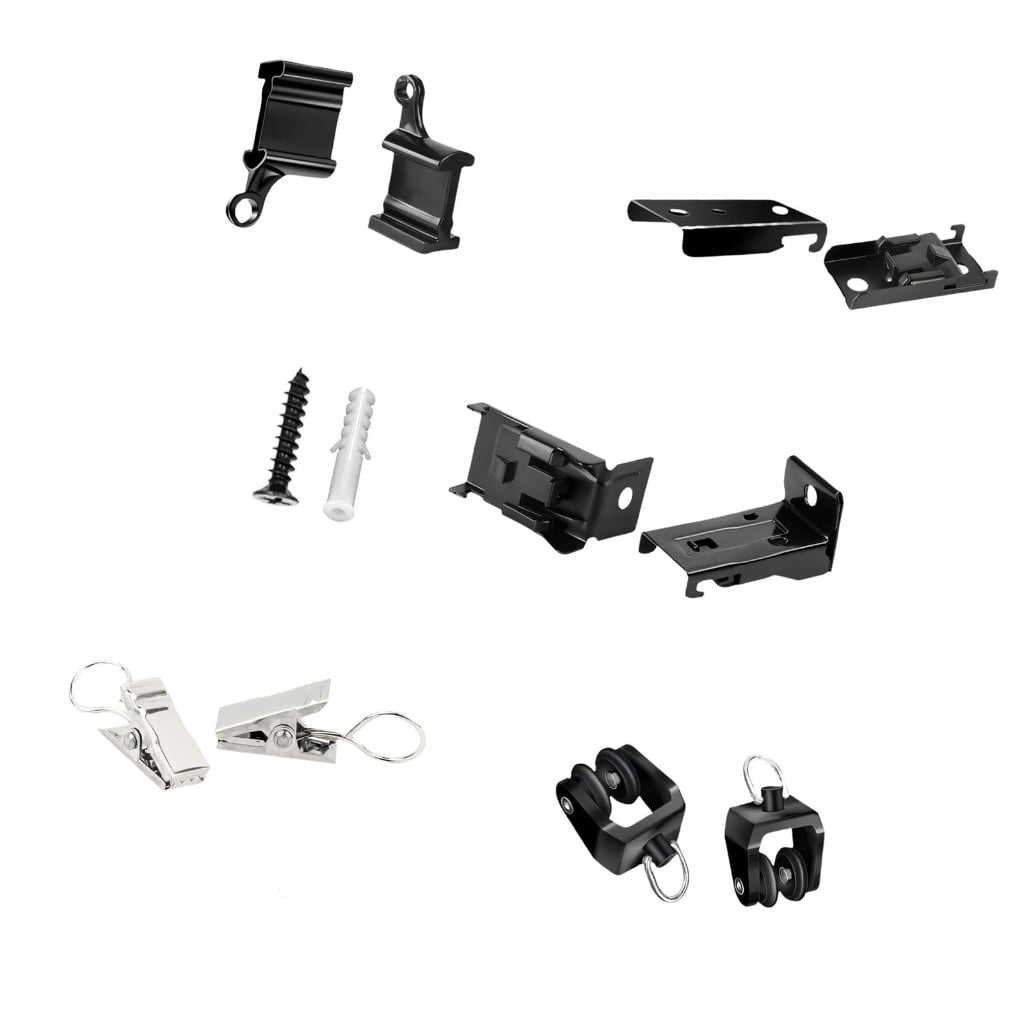 Adjustable Bendable Curtain Rails Hardware Set Ceiling Mount Easy ...