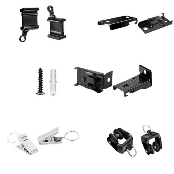 Adjustable Bendable Curtain Rails, Wall Mount Track Hardware Set for Window