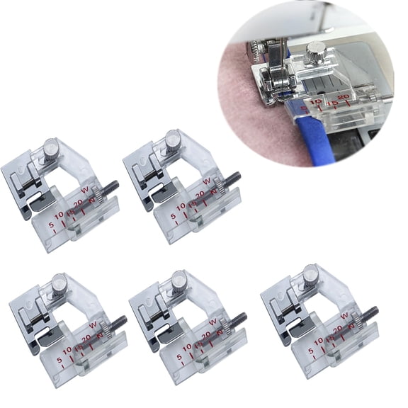 Adjustable Bias Tape Binding Foot, 2024 Updated Sewing Machine Presser Foot Home Sewing Adjustable Range is from 5mm to 20mm Twill Tape Presser Foot Suitable For Low Shank Presser Machines