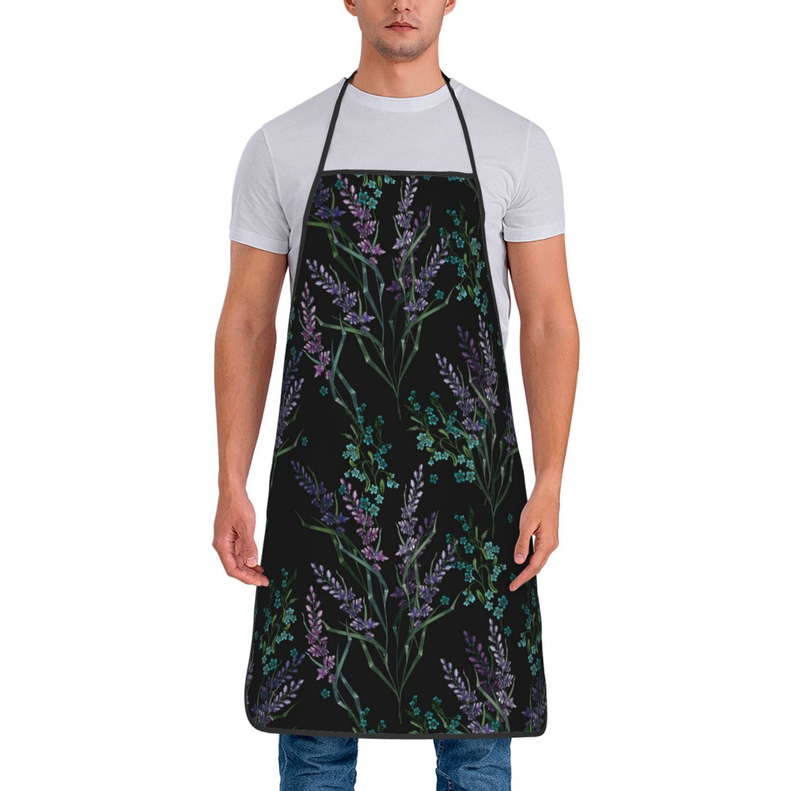 100% Cotton Kitchen Apron For Men & Women - Adjustable Neck & Waist Tie, Chef Cooking Apron