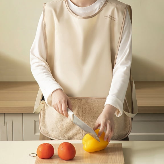 Adjustable Bib Apron with Pockets and Hand Wiping Area Waterproof Oil Proof Unisex Kitchen Cooking Apron for Men Women Machine Washable BBQ Chef Apron