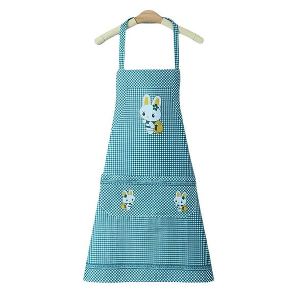 Adjustable Bib Apron with Two Pockets for Kitchen Cooking