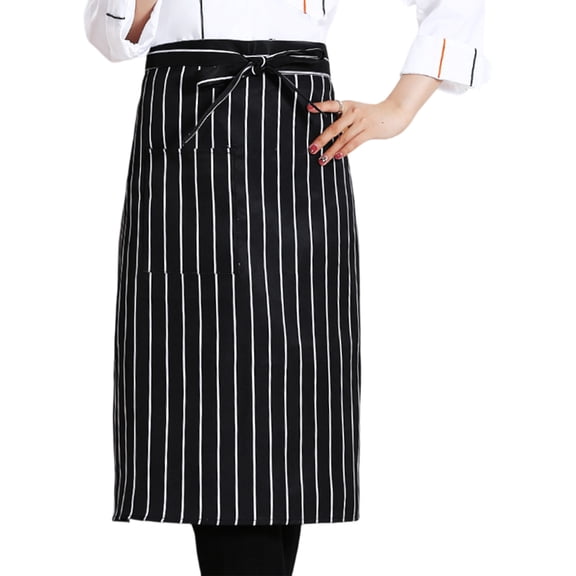 Adjustable Bib Apron with One Big Pocket, Chef Cooking Kitchen Restaurant Aprons for Women Men