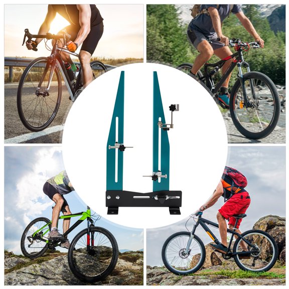 Adjustable Bicycle Wheel Truing Stand for 16-27.5" & 700c Wheels, High-Carbon Steel, Dual 360 Rotation, Brake Disc Compatible, Portable & Durable