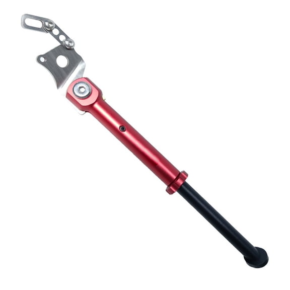 Adjustable Bike Kickstand Foot Support for 14 16 18 20 Inch Folding Bikes, for Screw Lever and Quick Release Lever Systems (Red(Quick release))