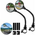 "Adjustable Bike Mirror, Black RearView for Mountain & Electric