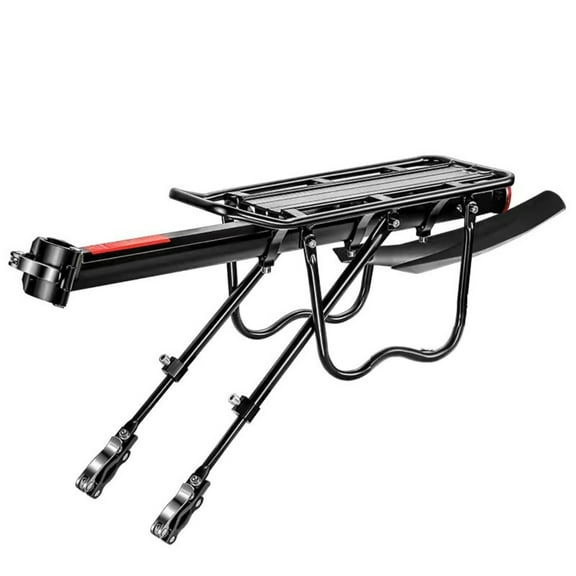 Adjustable Bike Rear Rack, Quick Release Bicycle Cargo Carrier with 200 lbs Load Capacity, Aluminum Alloy Luggage Rack with Reflector,for Mountain Bike, Road Bike, Disassembly Bike