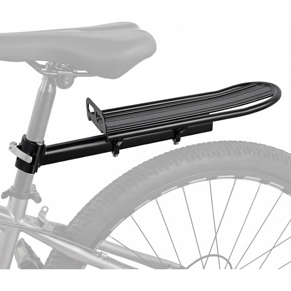 Adjustable Bike Rear Rack Quick Release Cargo Rack with Seat Post Mount, Includes Tie Straps for Bicycle Back Rack, Fits Mountain, Road, Hybrid & Folding Bikes