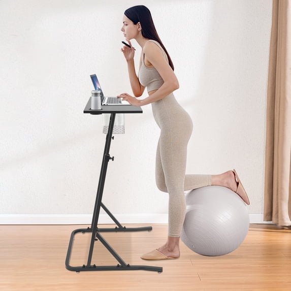 Adjustable Bike Trainer Desk, Workstation Standing Desk for Work, Bike Trainer Stand Table Used As A Fitness Upright Computer Desk, Laptop Desk
