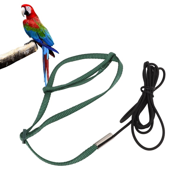 Adjustable Bird Harness Leash, Soft Nylon Webbing For Lovebirds Parrots, Training Rope