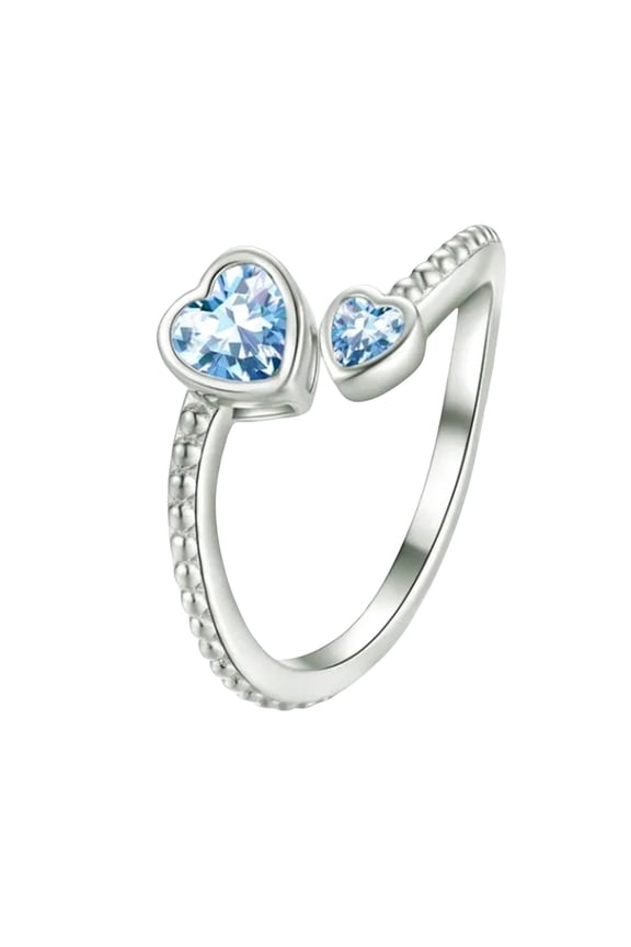 Adjustable Birthstone Couple'S Ring with Heart Constellations, Zodiac Jewelry for Birthday Gifts, Personalized Anniversary Band for Her Or Him, Celestial Promise Ring for Christmas and Akmoler