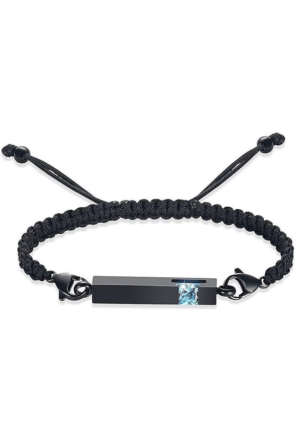 Cube Adjustable Urn Bracelet for Ashes Stainless Steel Crystal Cremation Bangle Locket Memorial Ashes Holder Keepsake for Women Men