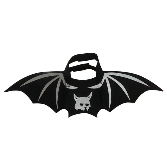 Adjustable Black Bat Wings Costume for Pets, Lightweight Halloween Cosplay Accessory for Cats and Small Dogs, Comfortable Fit