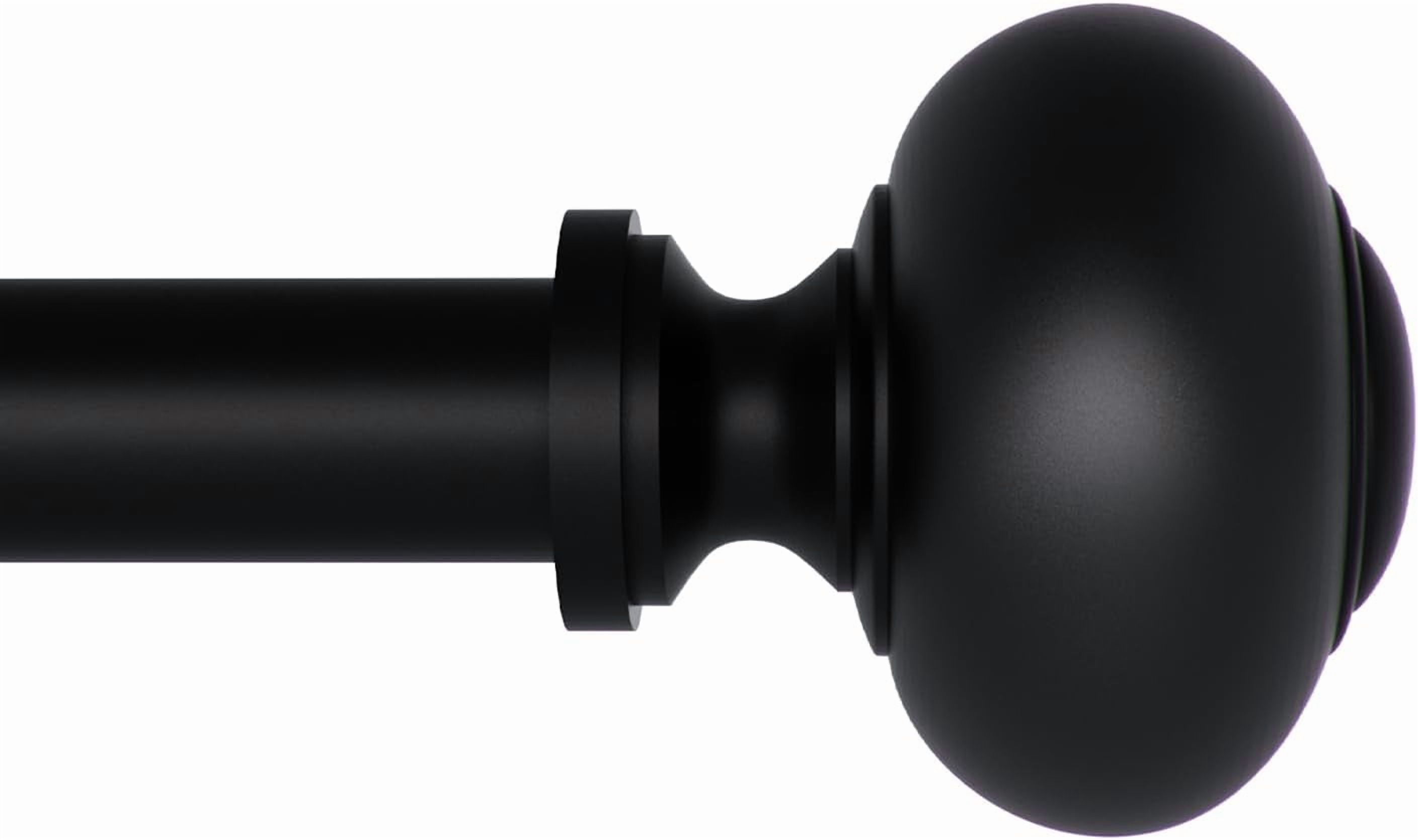 Adjustable Black Curtain Rod 48